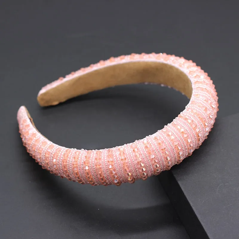 Catwalk Rhinestone Headband Fashion Crystal Beaded Headband For Women