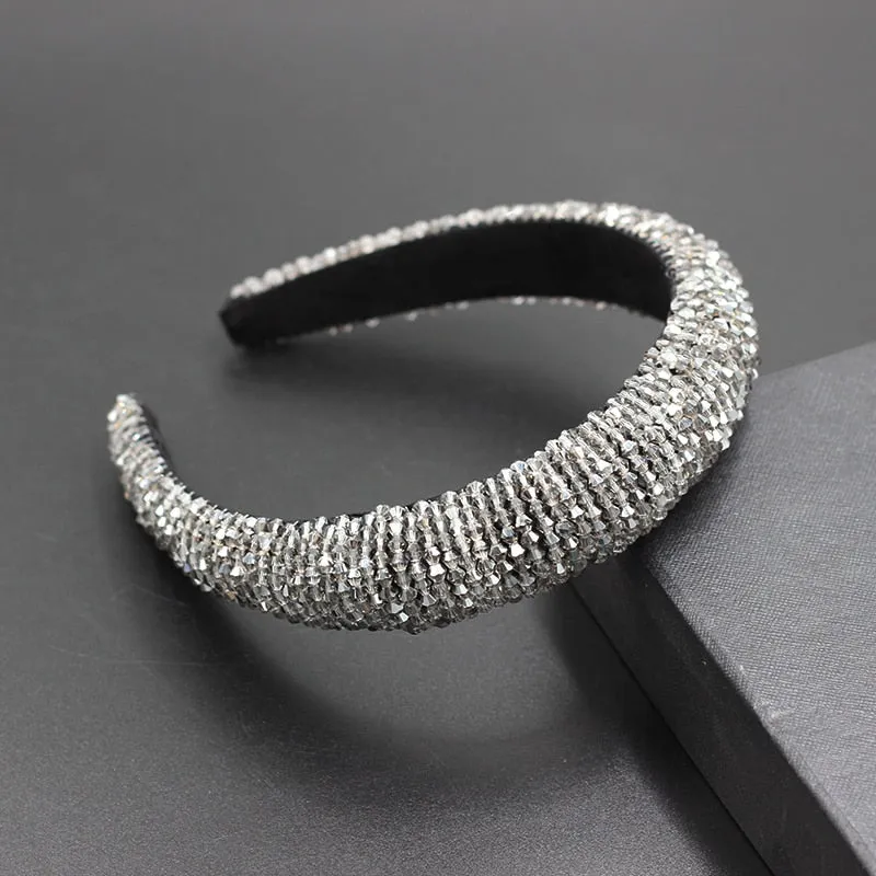 Catwalk Rhinestone Headband Fashion Crystal Beaded Headband For Women