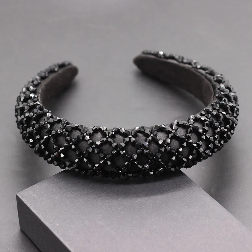 Catwalk Rhinestone Headband Fashion Crystal Beaded Headband For Women