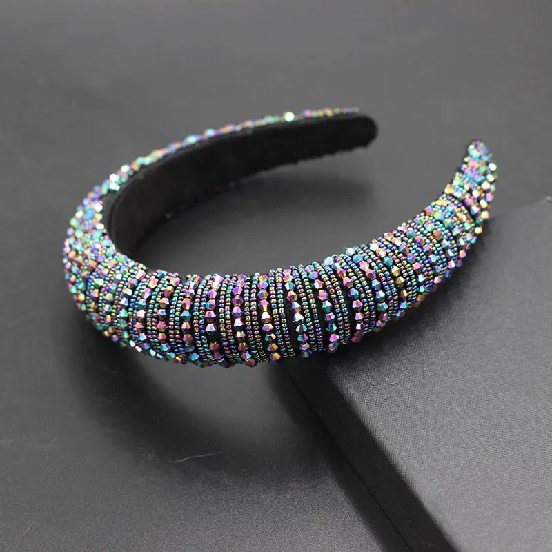 Catwalk Rhinestone Headband Fashion Crystal Beaded Headband For Women