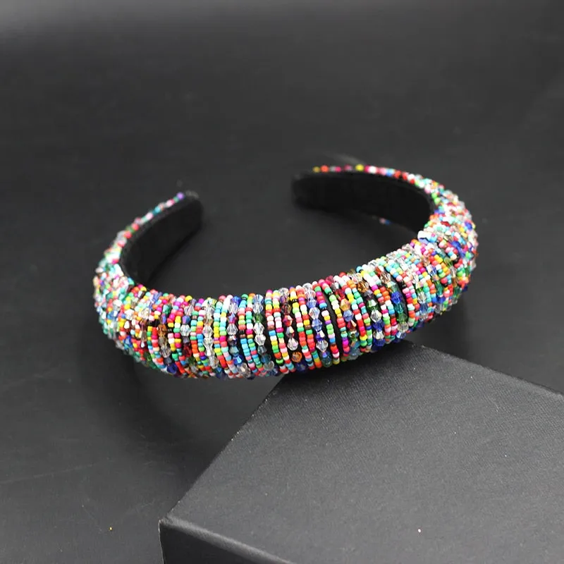 Catwalk Rhinestone Headband Fashion Crystal Beaded Headband For Women