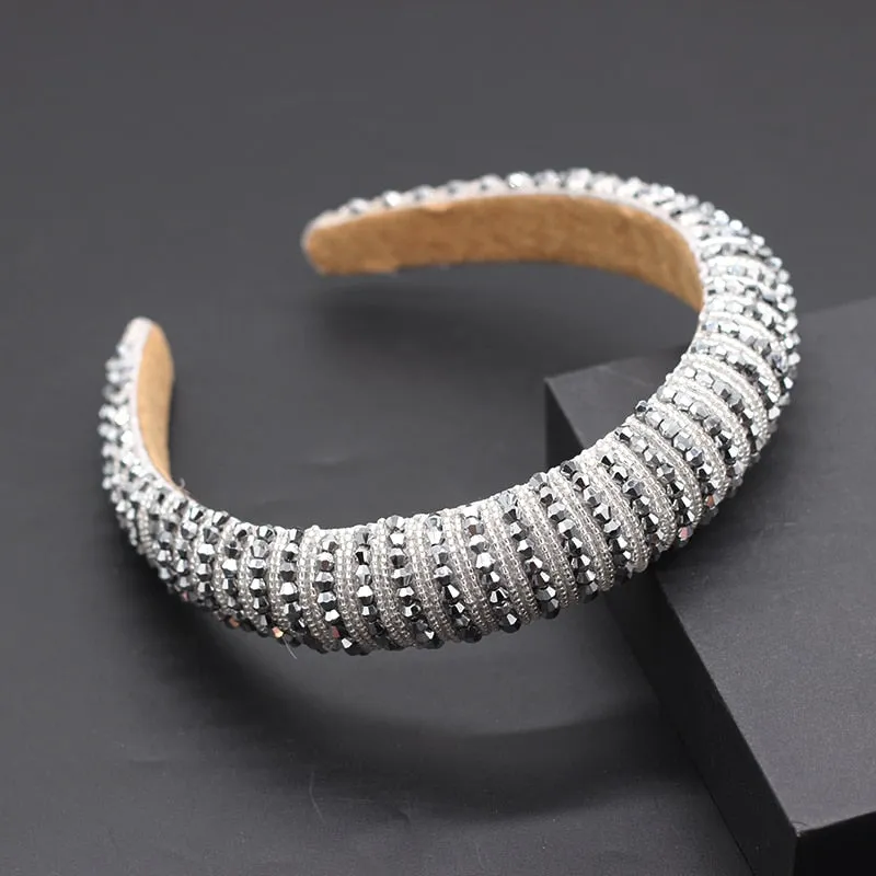 Catwalk Rhinestone Headband Fashion Crystal Beaded Headband For Women