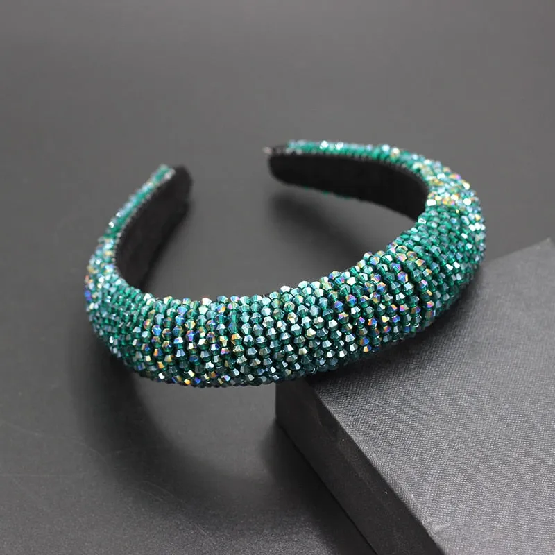 Catwalk Rhinestone Headband Fashion Crystal Beaded Headband For Women