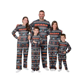 Chicago Bears NFL Ugly Pattern Family Holiday Pajamas