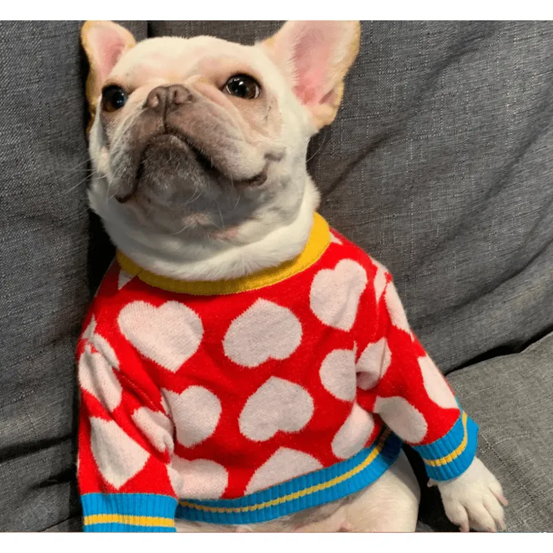 Colorful Sweater with Hearts