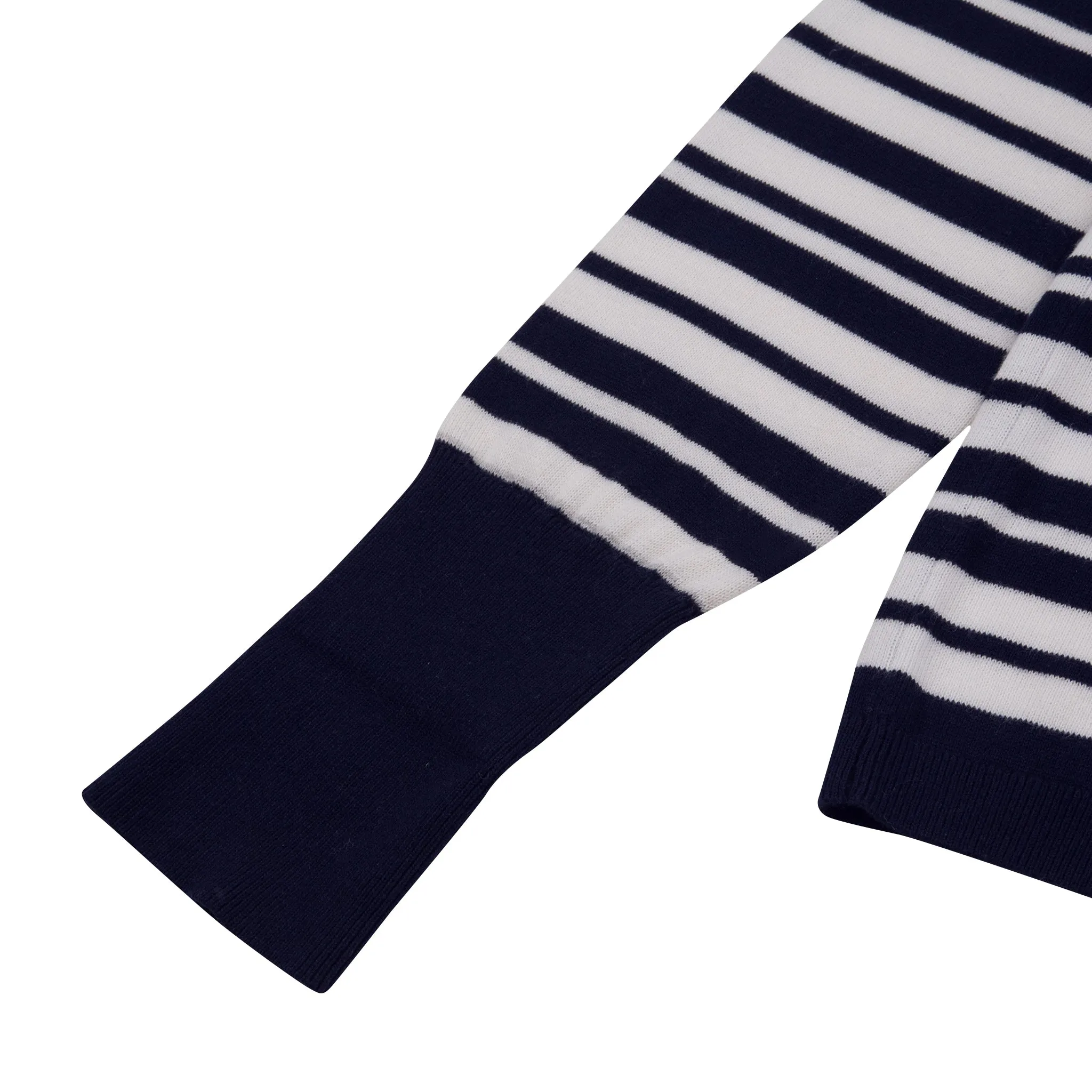 Cosmos Knit - Deep Navy and Off White Stripe