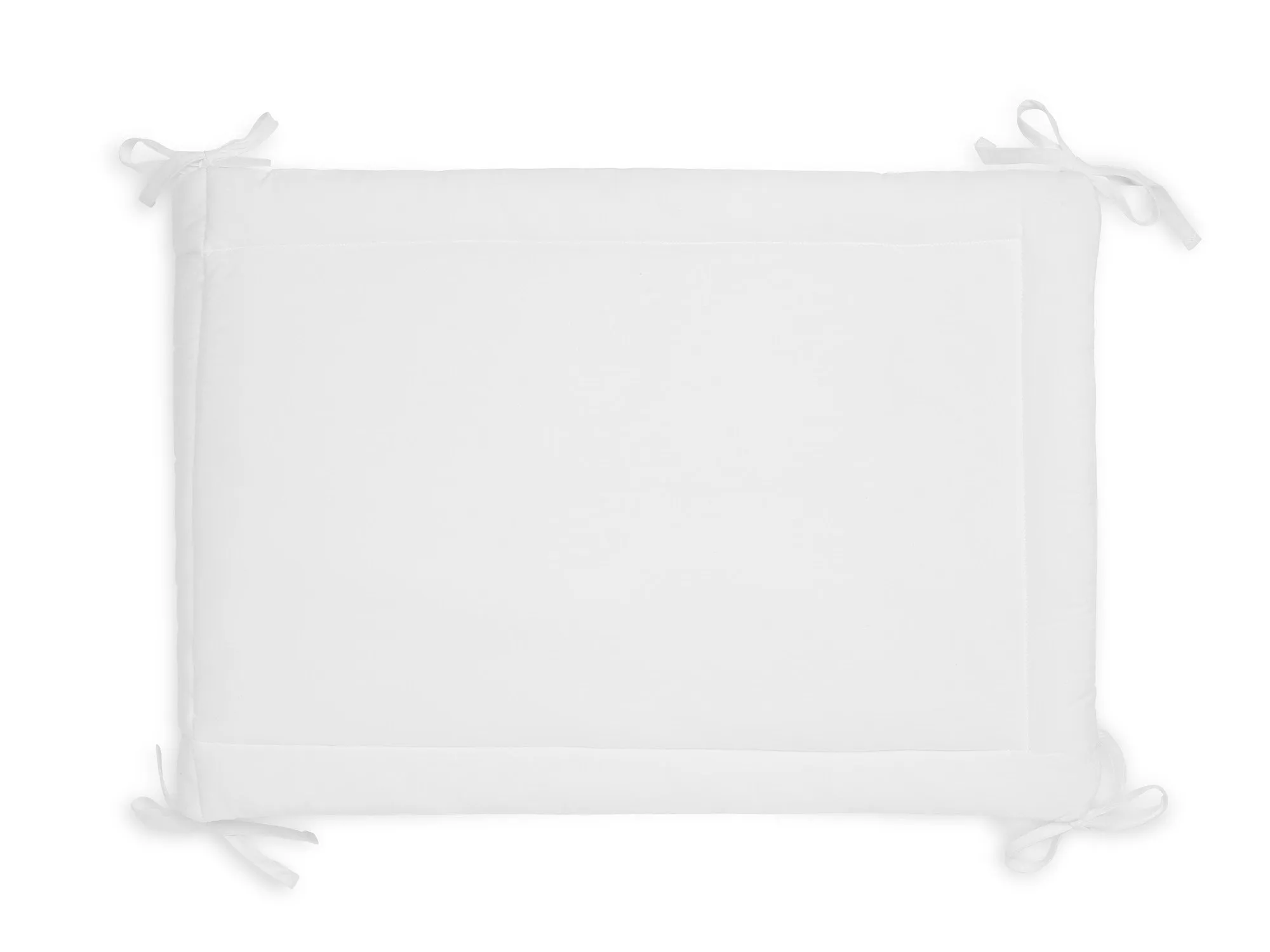 Cot Bumper white 180 x40 cm White