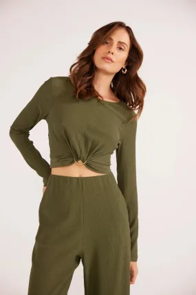 Emmerson Long Sleeve Top Forest Green