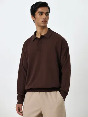 ETA Brown Relaxed-Fit Sweater