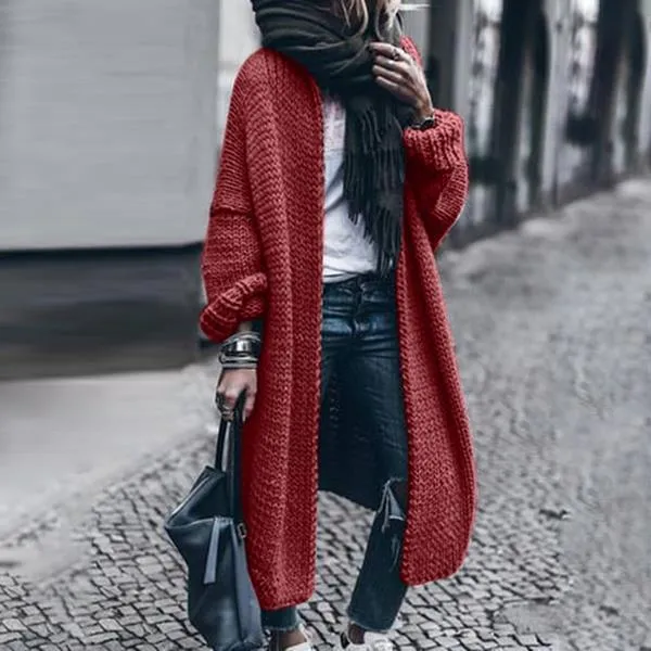 Fall/Winter New Long Sleeve Knitted Cardigan Casual Loose Fit Cardigan Knitted Sweater Jacket