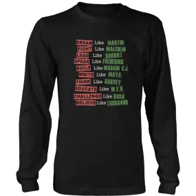 Fight Like Melanin Icons Long Sleeve T-Shirt