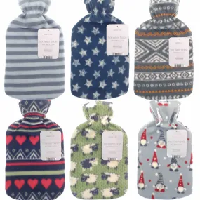 Fleece Printed Hot Water Bottle (2L)