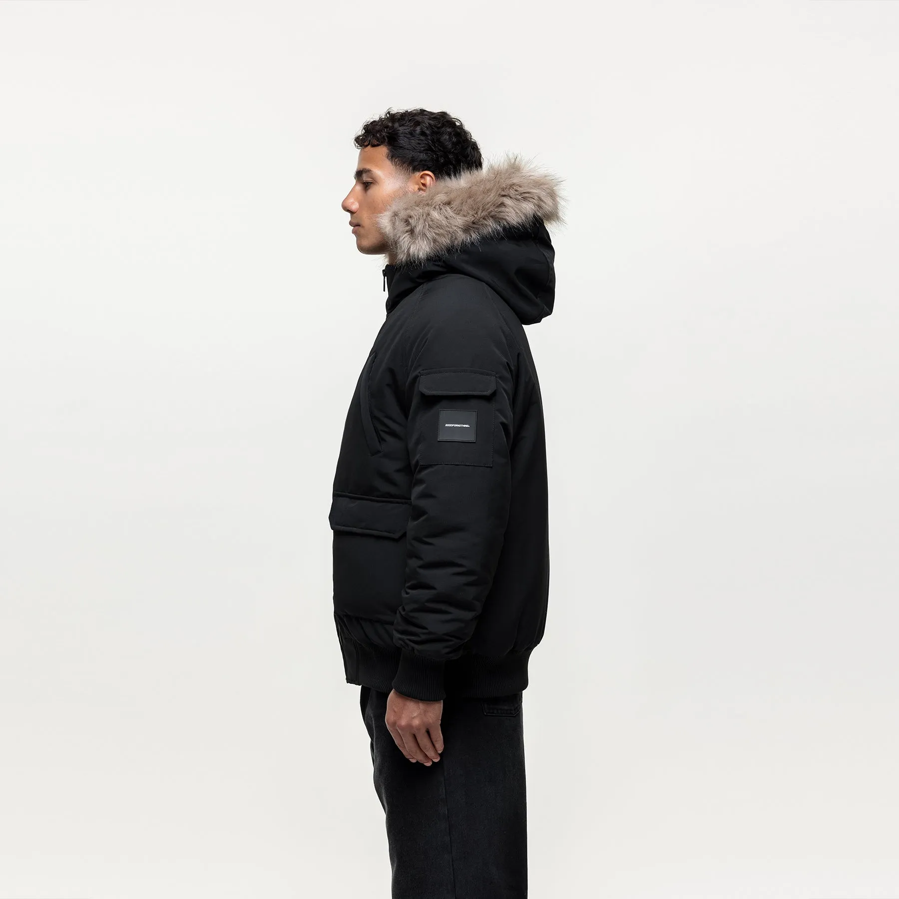 Fortitude Black Parka Bomber