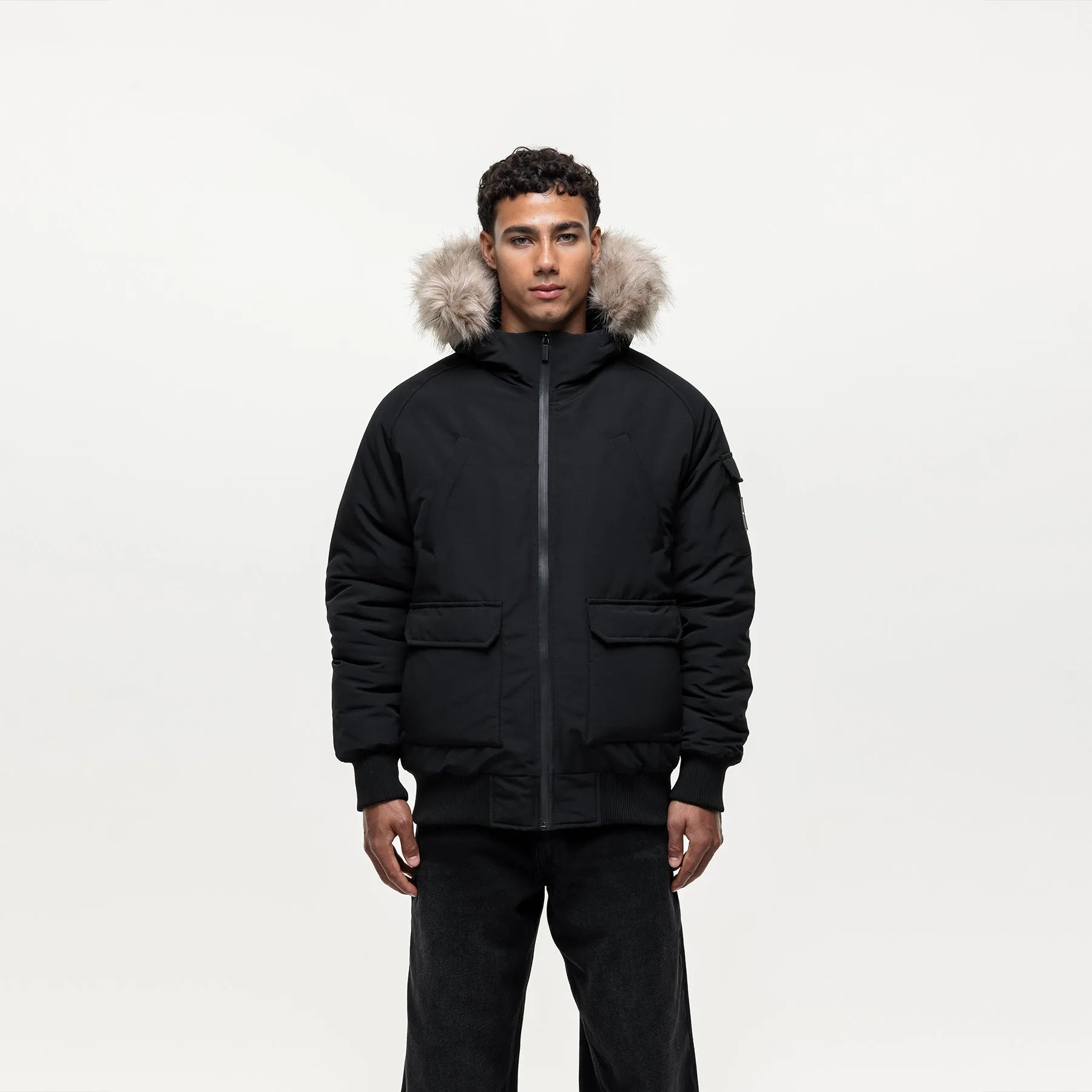 Fortitude Black Parka Bomber