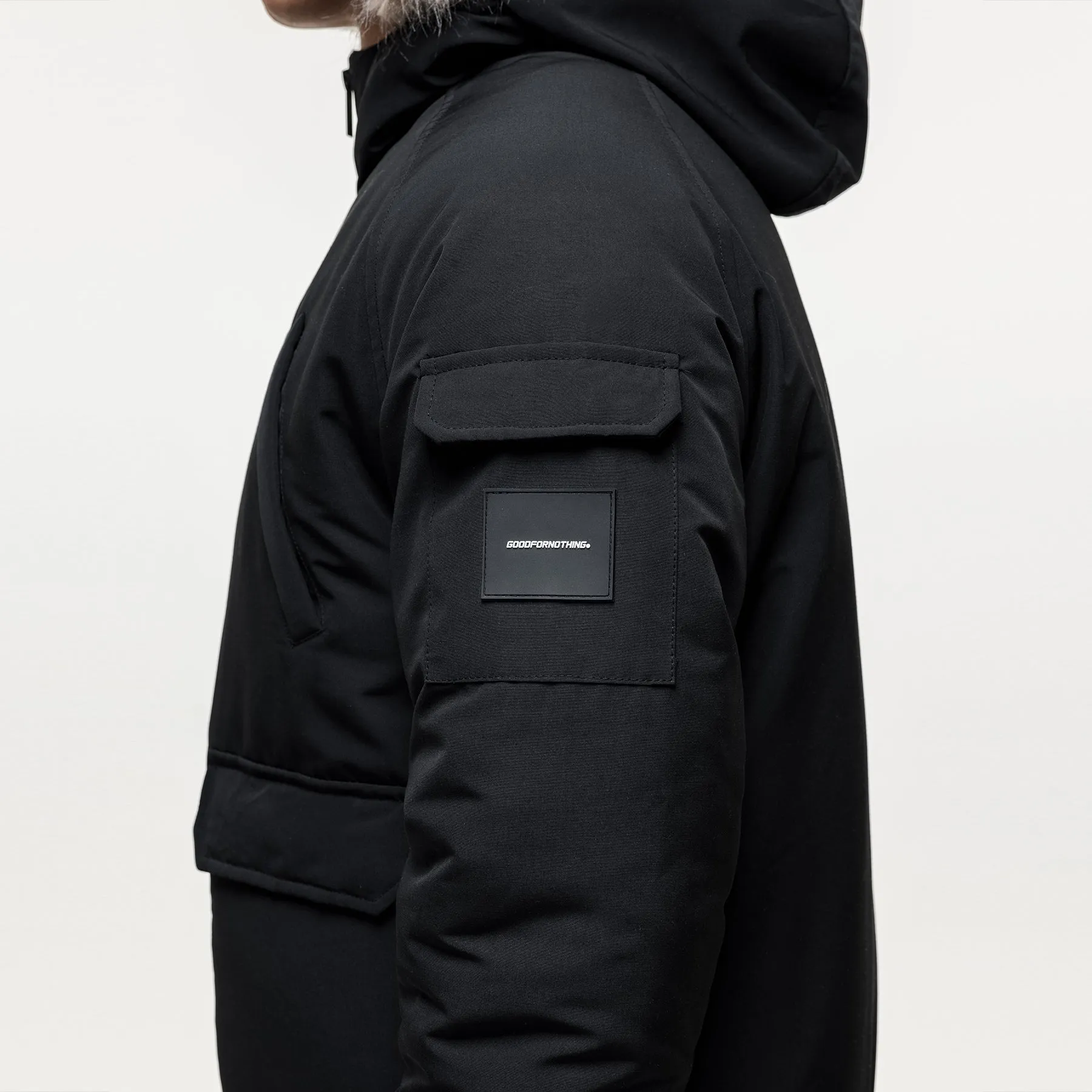 Fortitude Black Parka Bomber