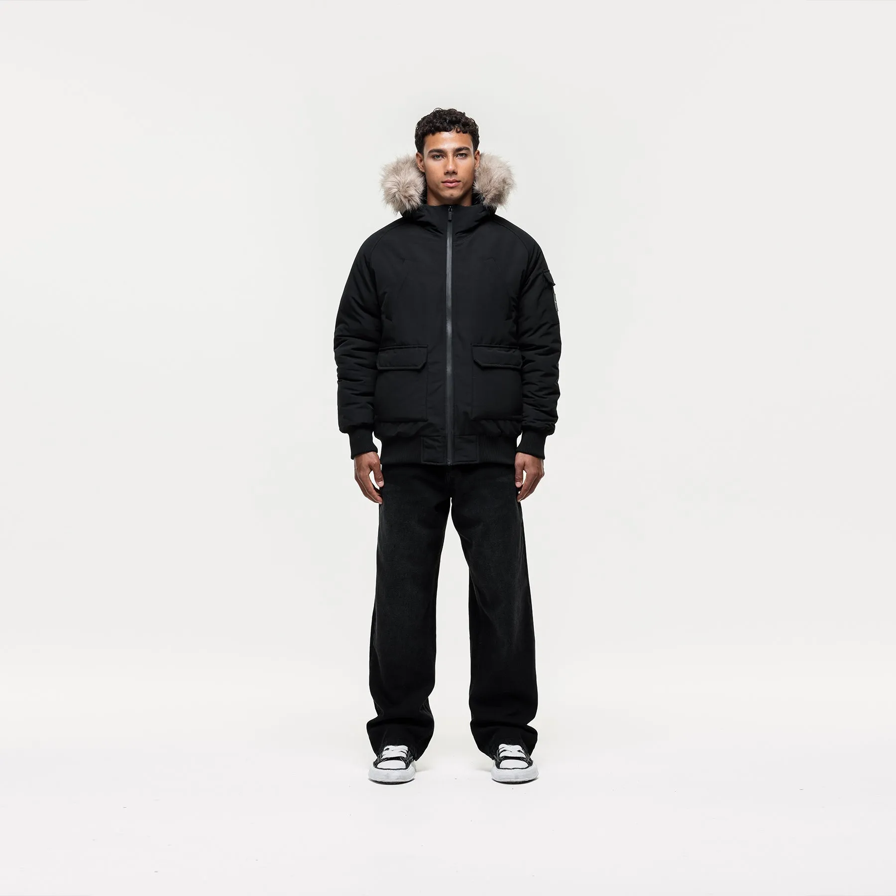 Fortitude Black Parka Bomber