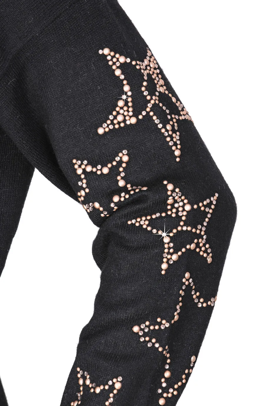 GALIENA Black Studded Jumper