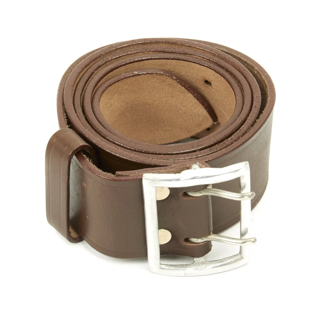 German Brown Wehrmacht Officers Leather Belt with Claw Buckle