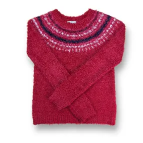 Girls Epic Threads Size 14/16 YXL Red Soft Faux Fur Shimmer Sweater