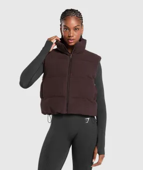 Gymshark Sherpa Gilet - Heritage Brown