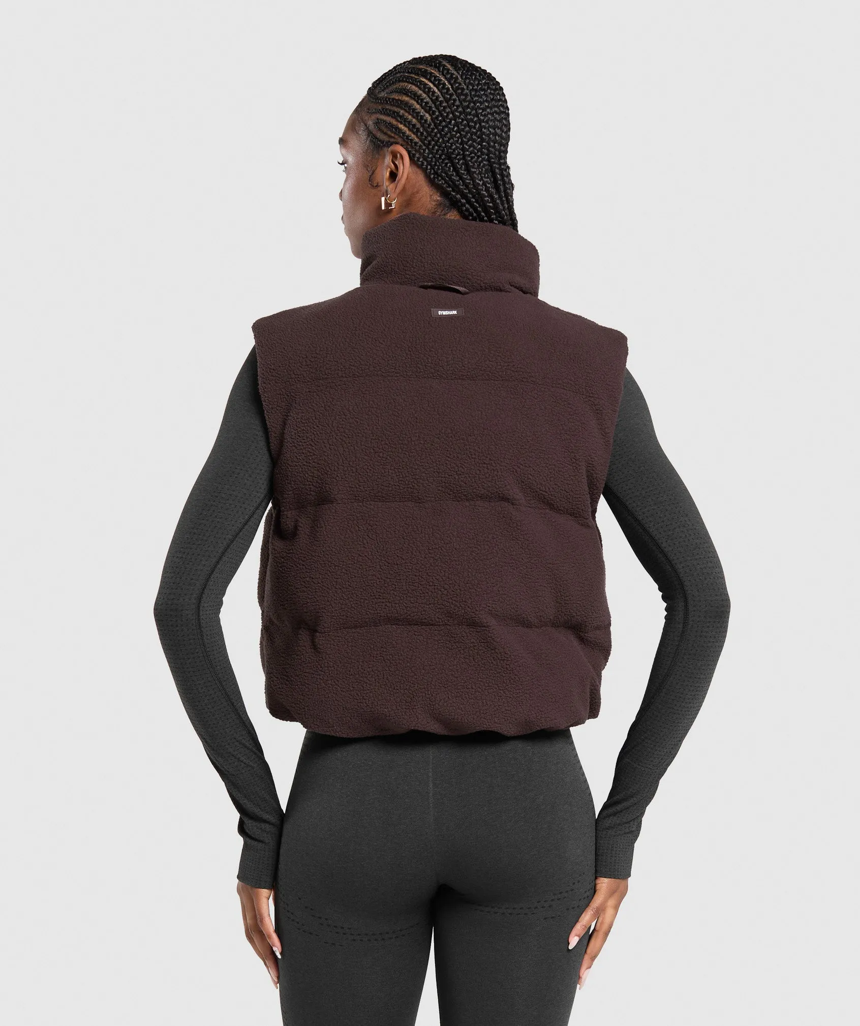 Gymshark Sherpa Gilet - Heritage Brown