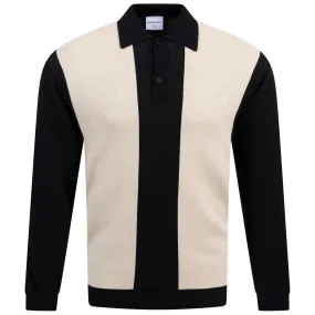 Harrison LS Polo Sweater Black - AW24