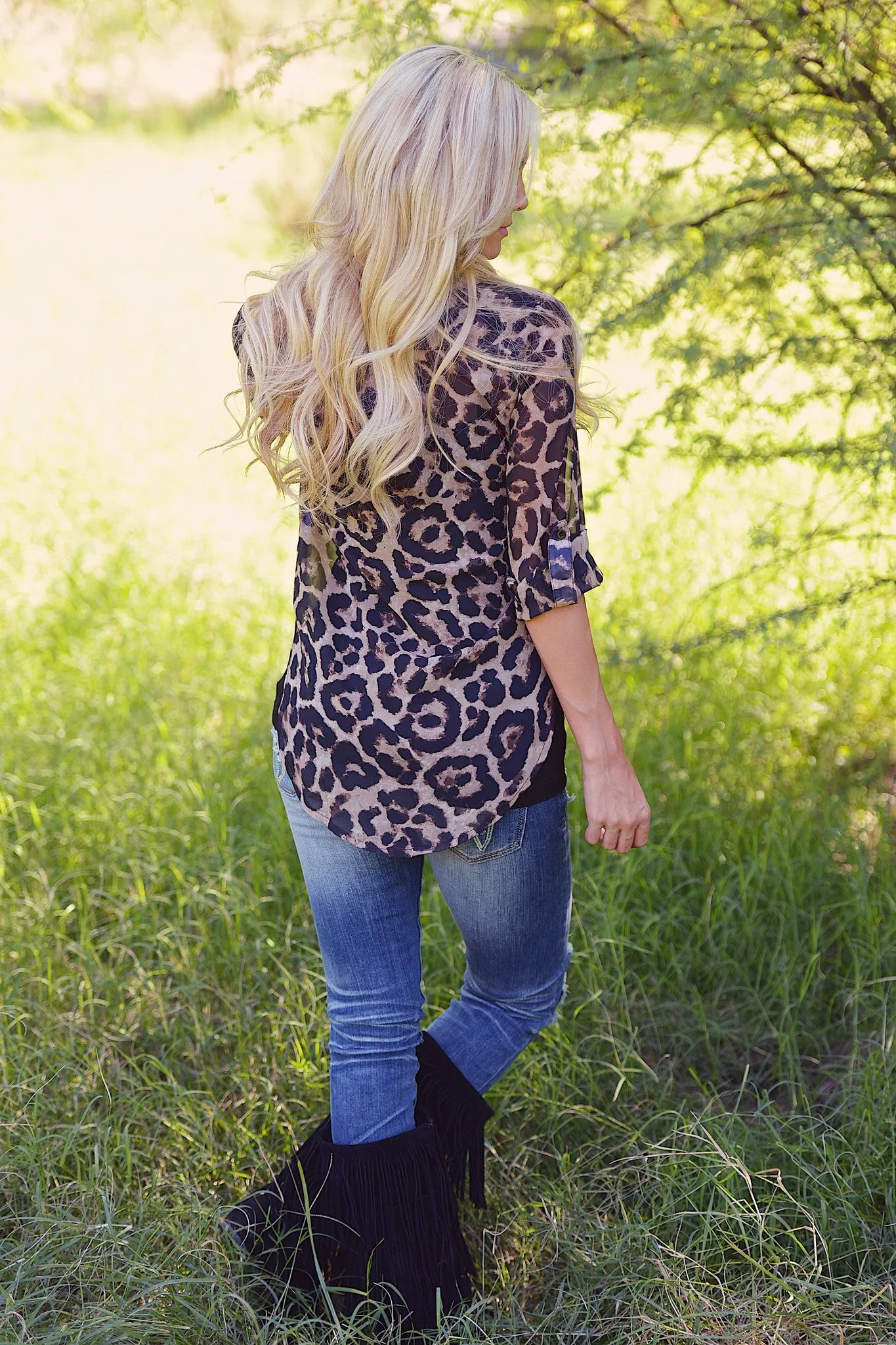 High Expectations Top - Brown Leopard