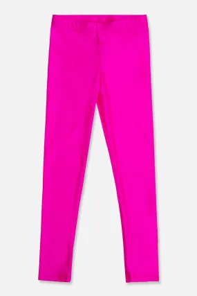 High Shine Long Legging - Neon Fuchsia