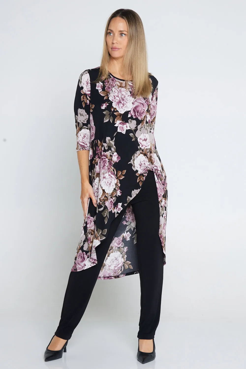 Howey Tunic - Mauve Roses