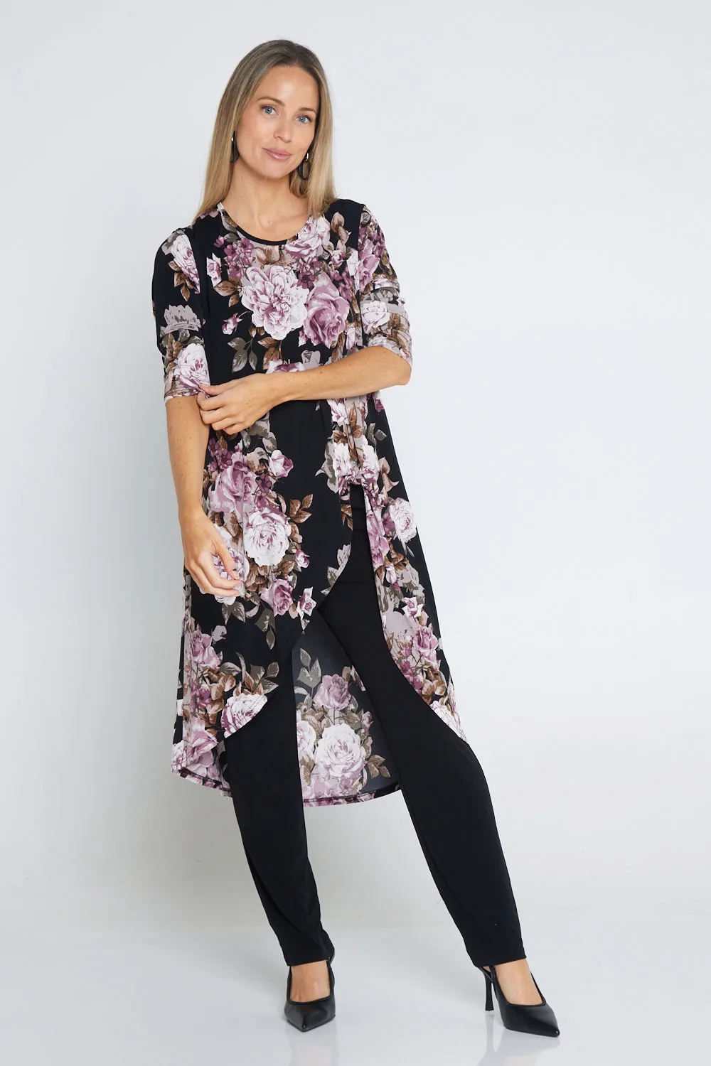 Howey Tunic - Mauve Roses