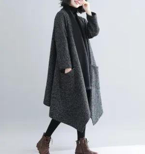 Irregular Women Casual Cloak Plus Size Fall Coat Jacket JT200945