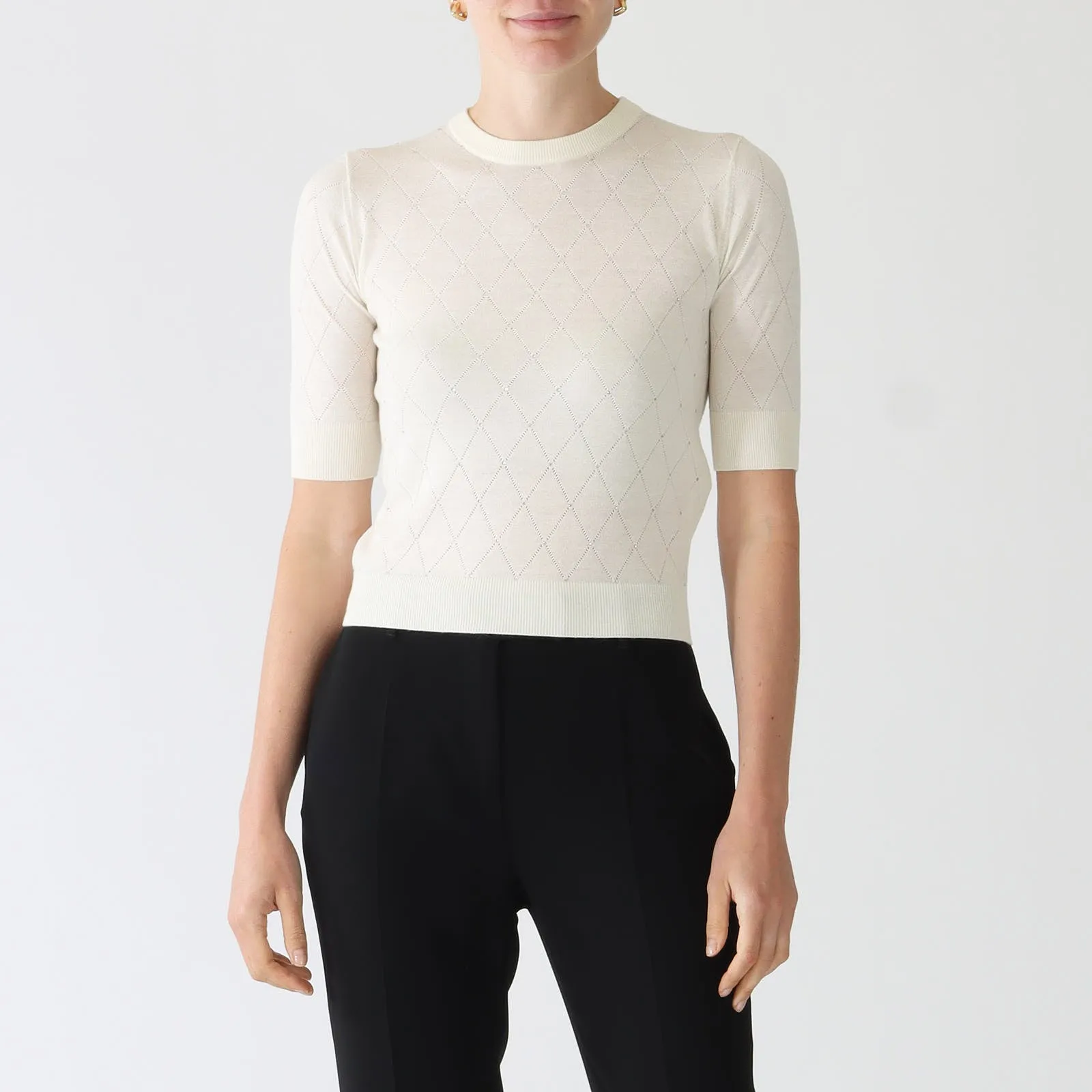 Ivory Patrik Silk Blend Sweater