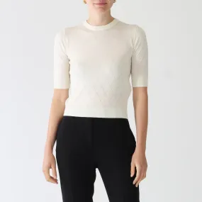 Ivory Patrik Silk Blend Sweater