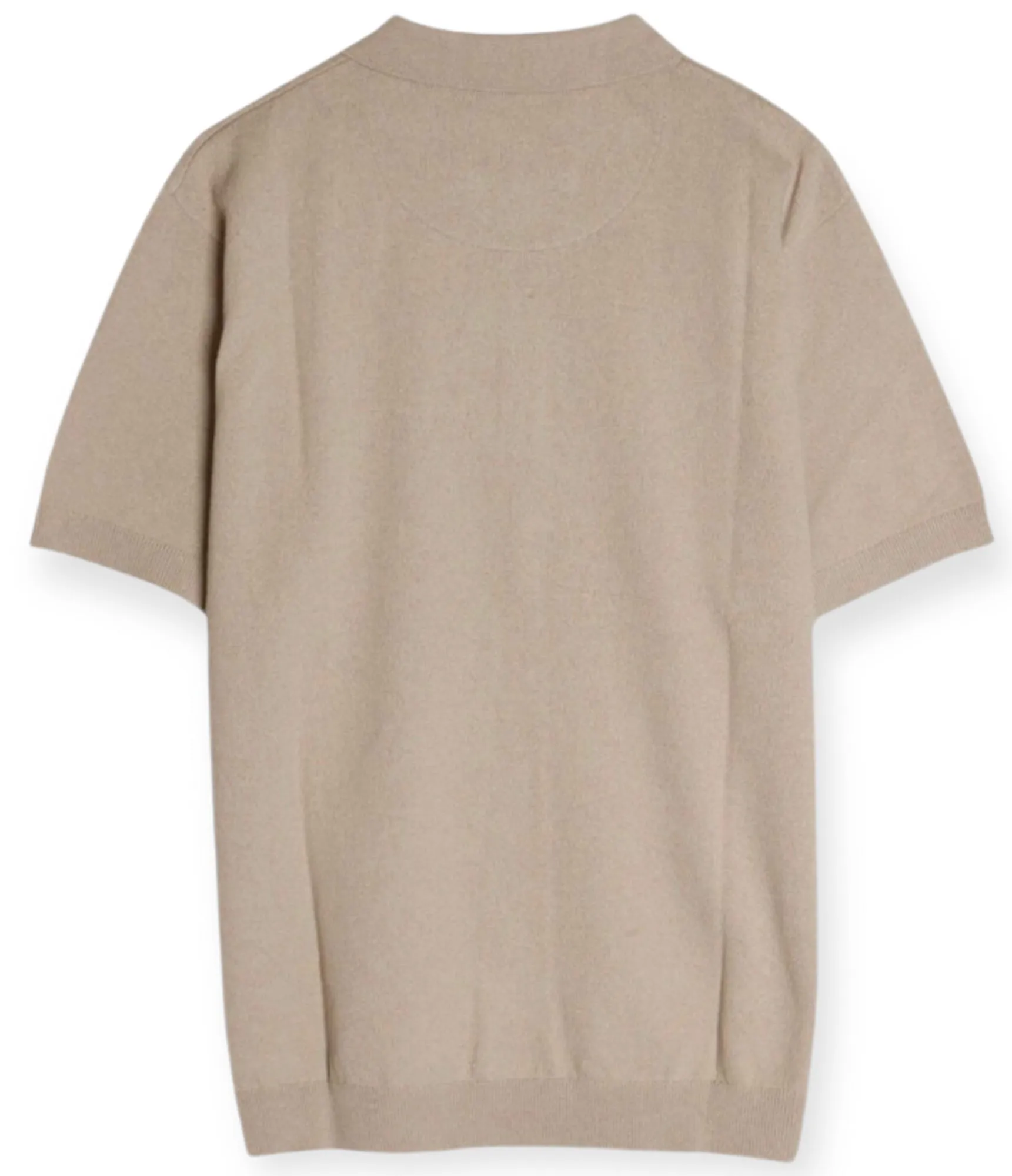 Johnny's Polo Sweater Top- Beige