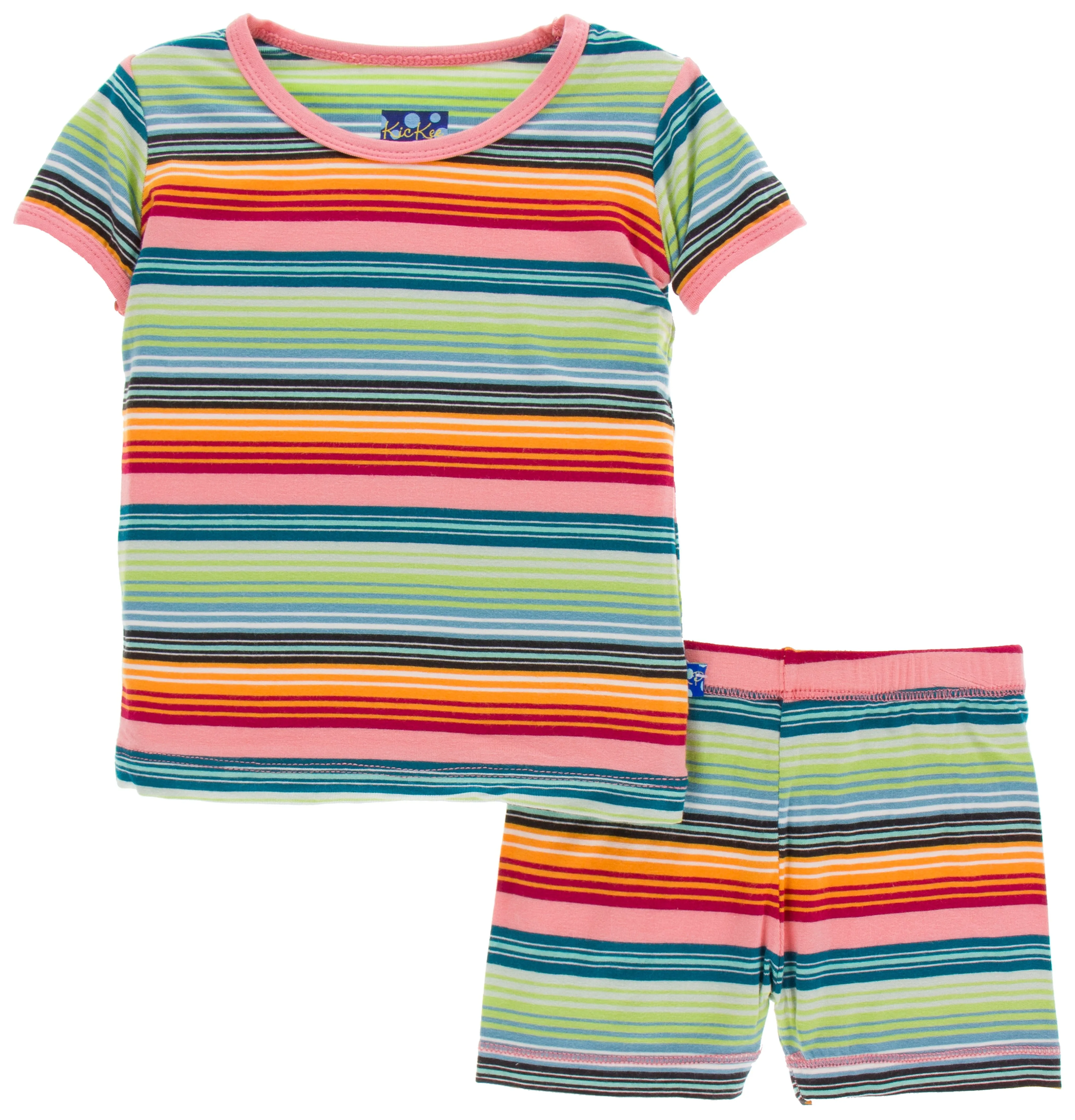 KicKee Pants Cancun Strawberry Stripe S/S Pajama Set with Shorts