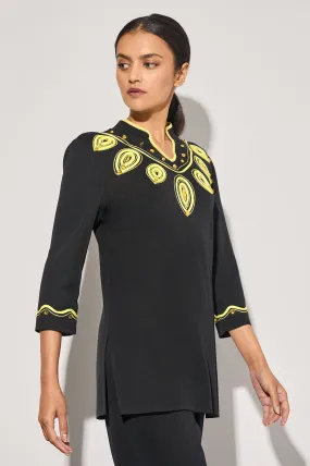 Knit Soutache Trim Tunic