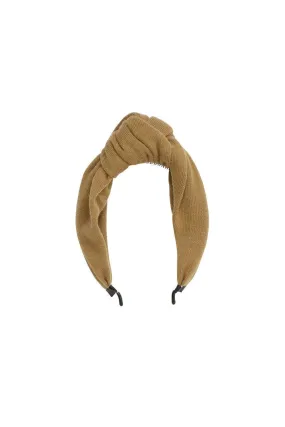 Knot Headband - Gold Olive Wool