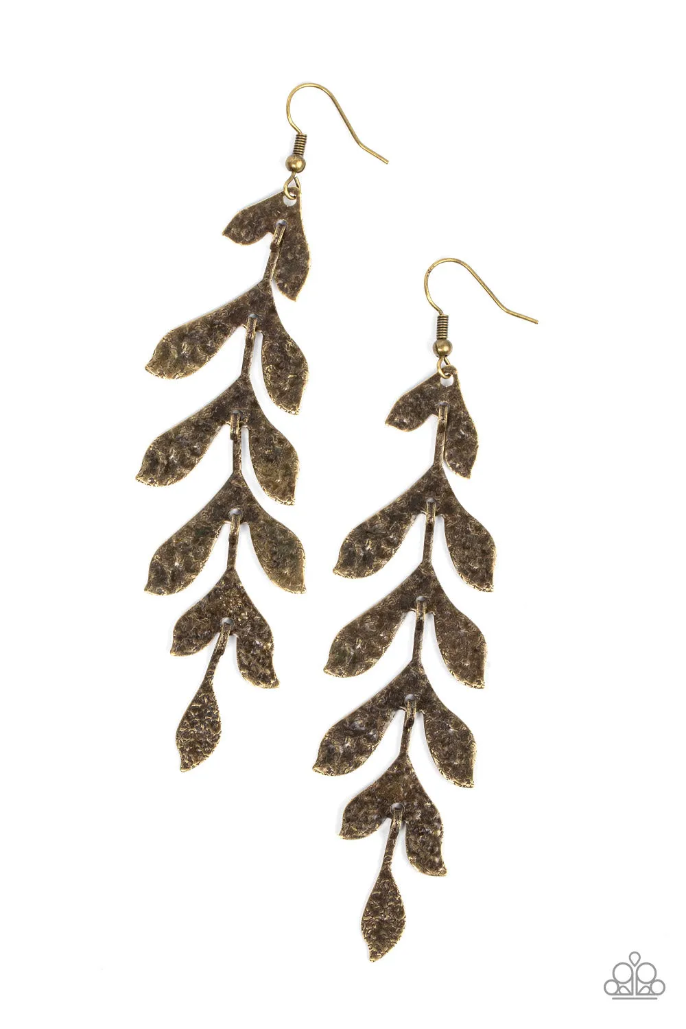 Lead From the FROND - Brass Earrings - Paparazzi Accessories