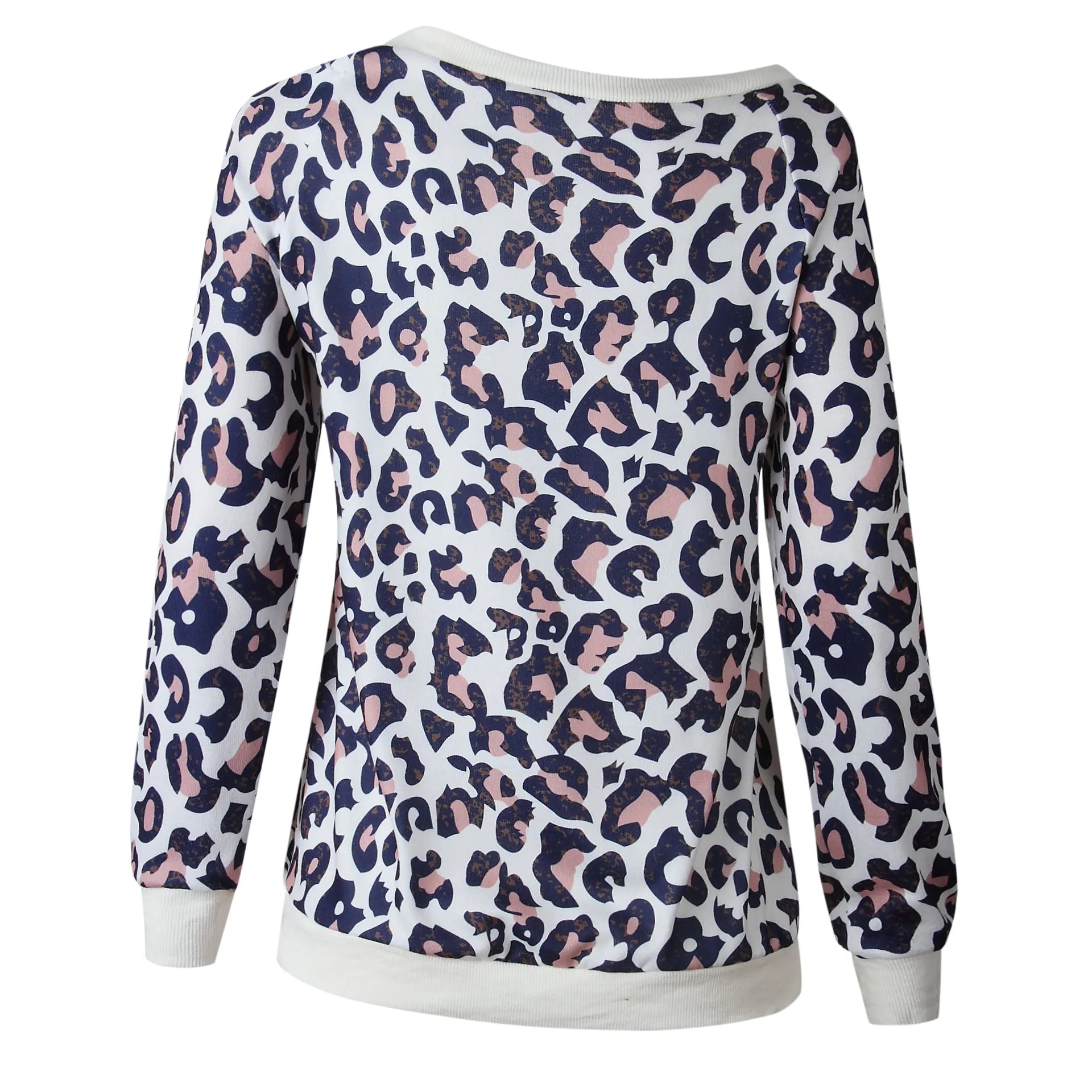 Leopard Print Long Sleeve Top