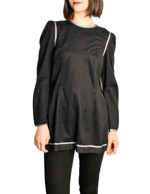 Margiela White Label Grey Wool Tunic Top