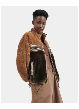 Marlene Sherpa Jacket in Chestnut Heritage Braid II by UGG