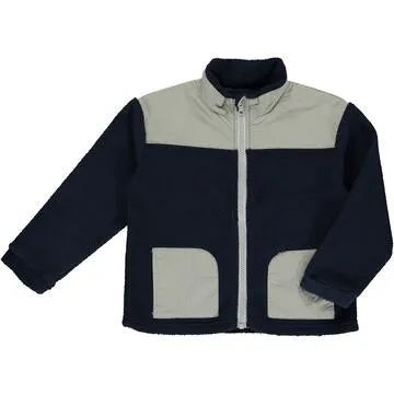 Me & Henry Husky Sherpa Jacket | Navy/Grey