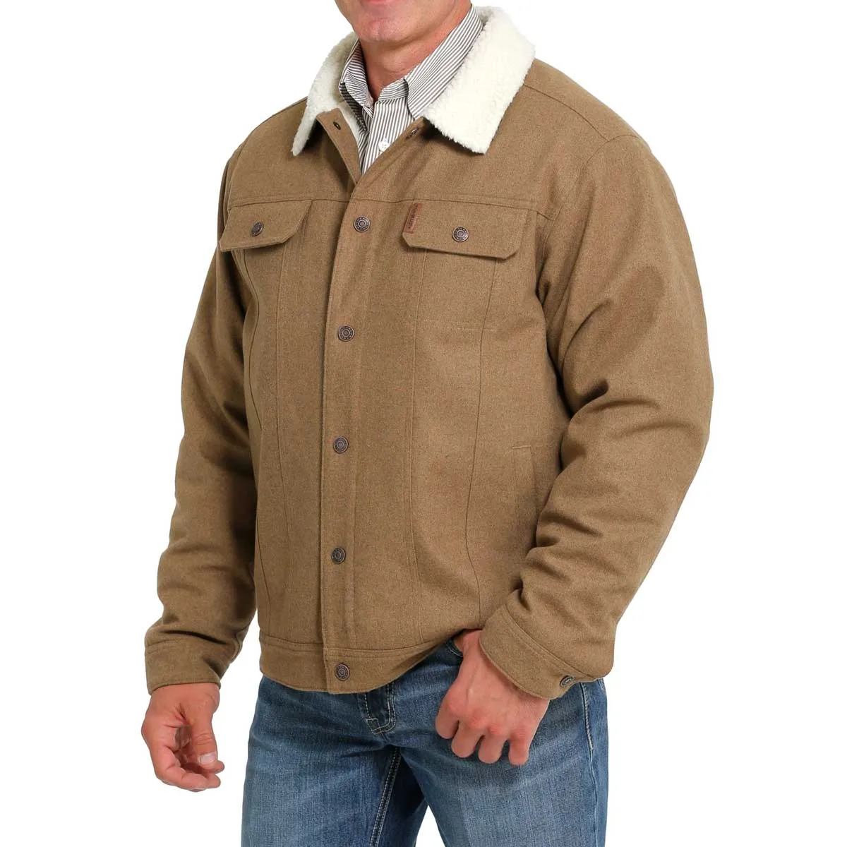 Men's Cinch Conceal Carry Brown Trucker Jacket