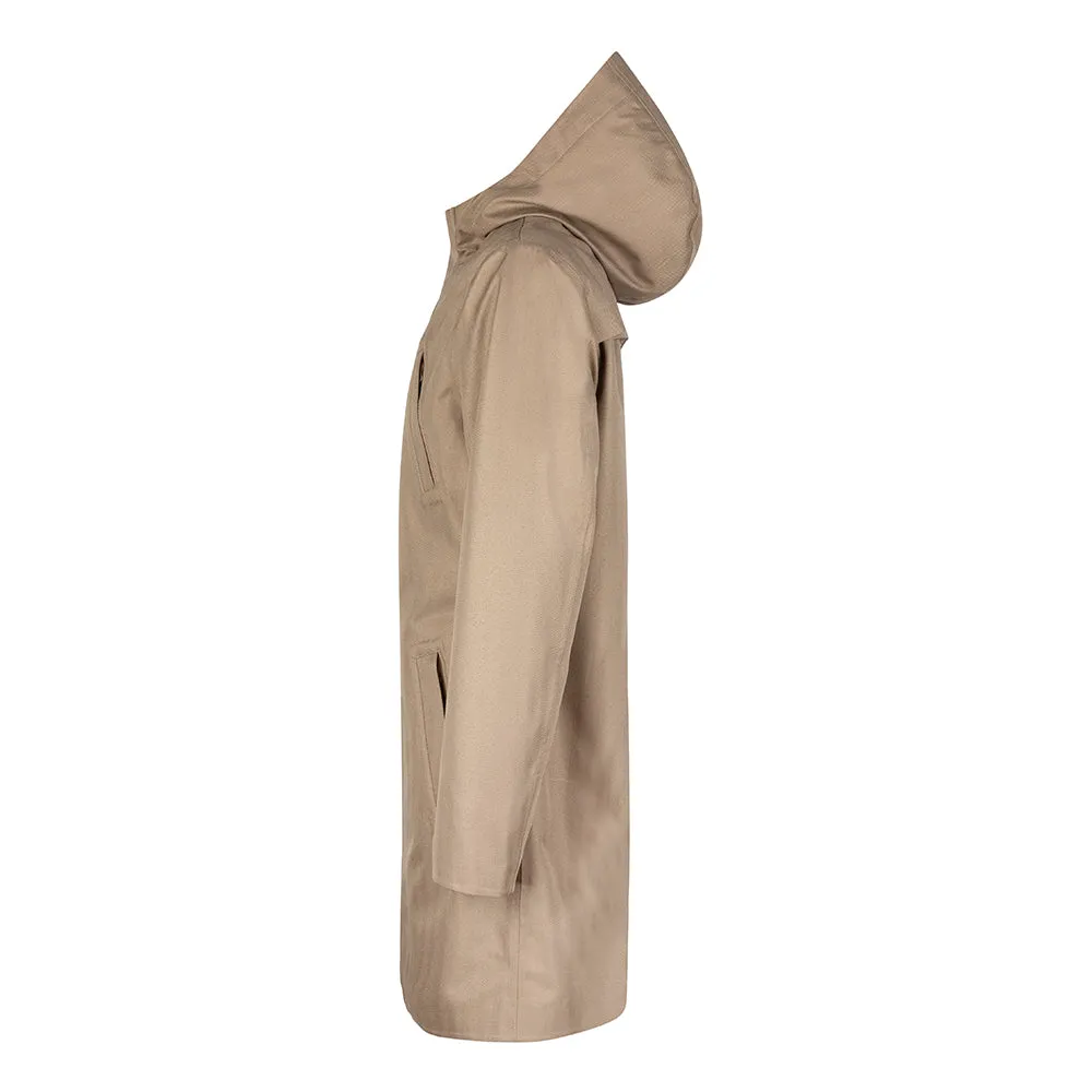 Men's Waterproof Rain Parka 2.0 - Beige Herringbone