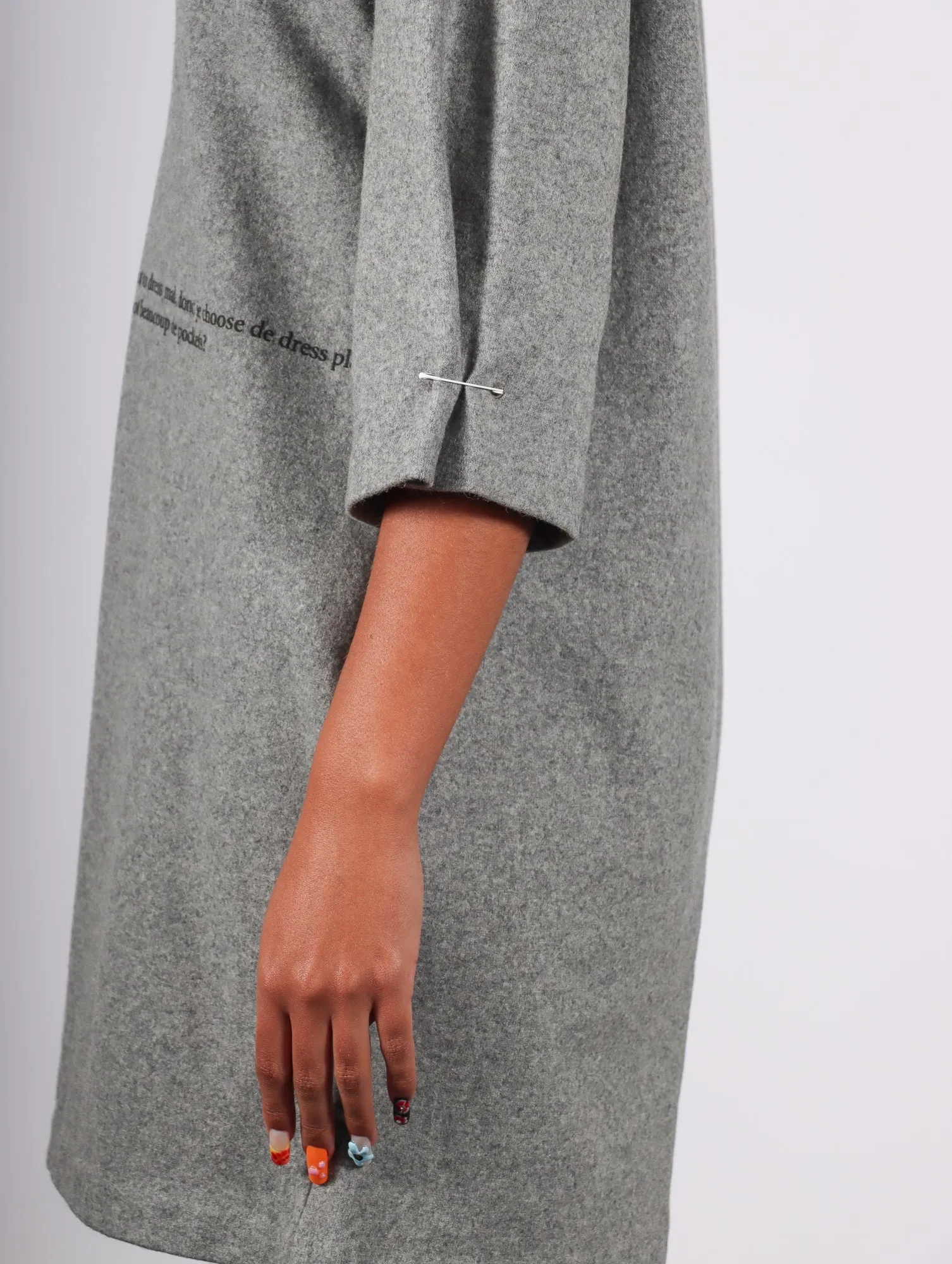 Mini Dress in Grey Melange by MM6 Maison Margiela