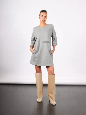 Mini Dress in Grey Melange by MM6 Maison Margiela