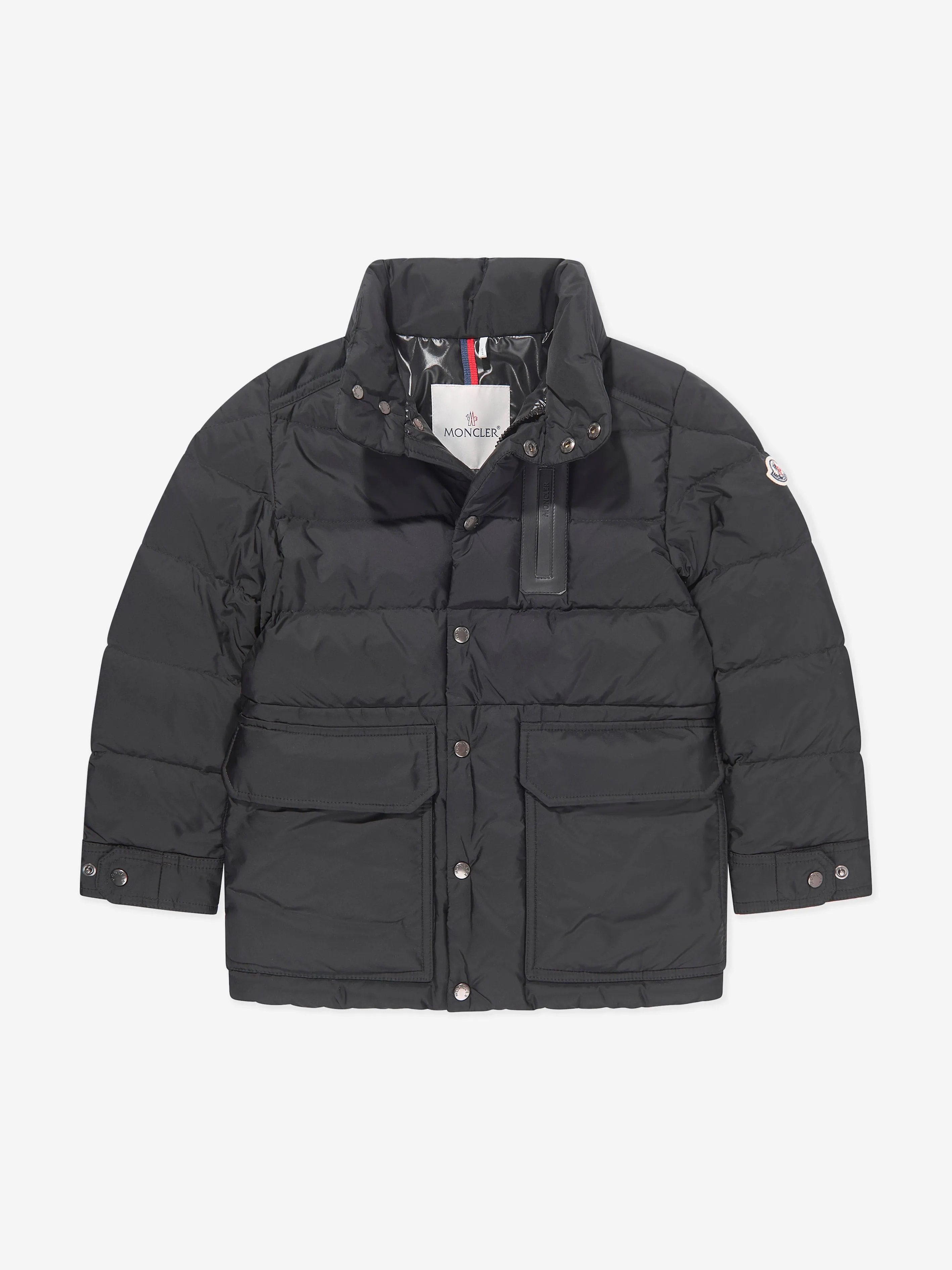 Moncler Enfant Boys Down Padded Klopas Short Parka in Black