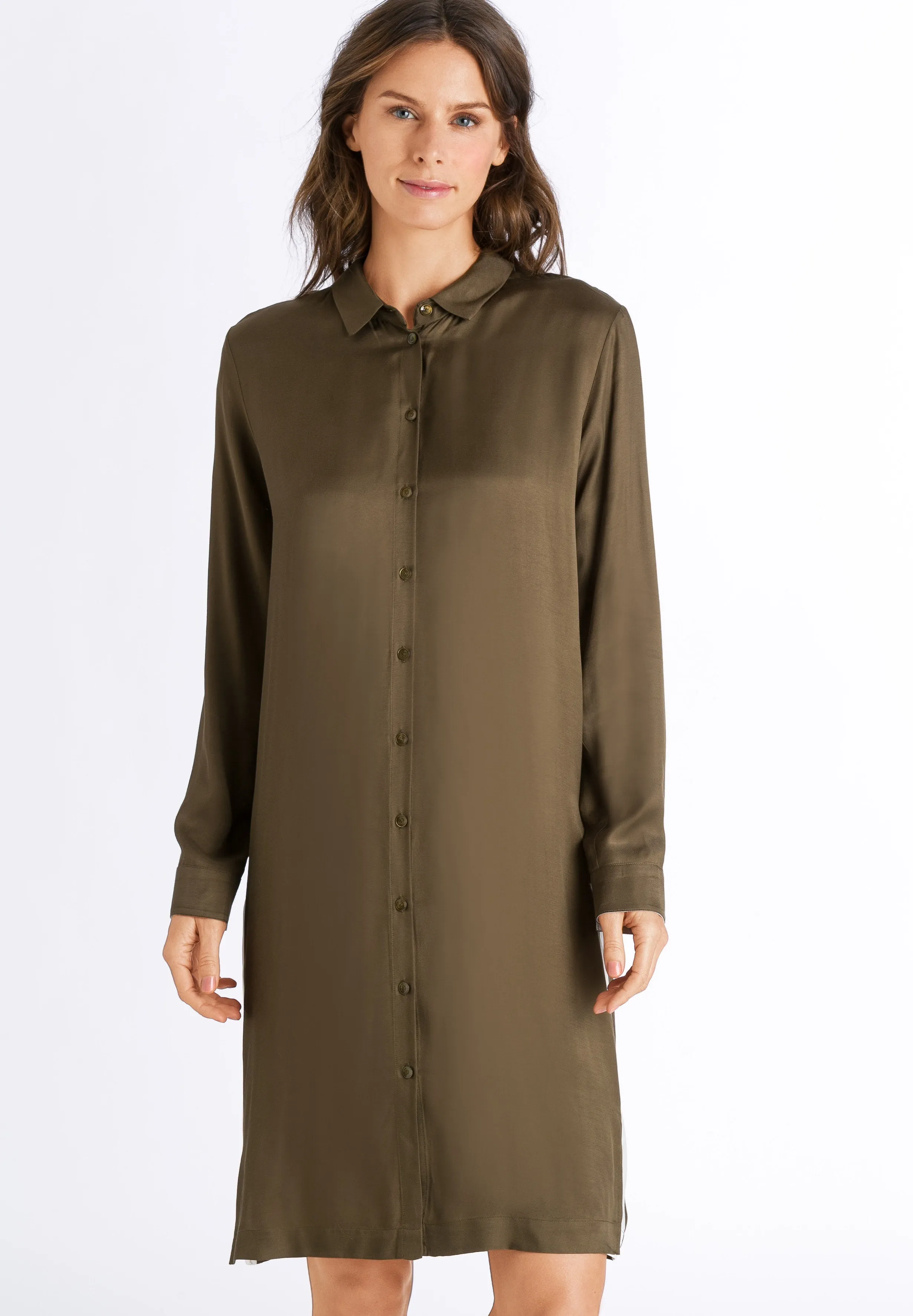 Nori Long Sleeve Nightgown | Strong Olive 76643-1717