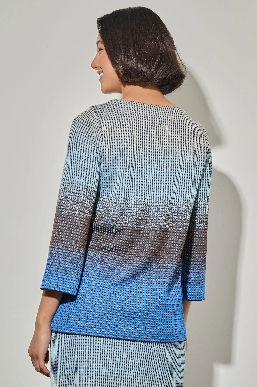 Ombre Jacquard Knit Tunic