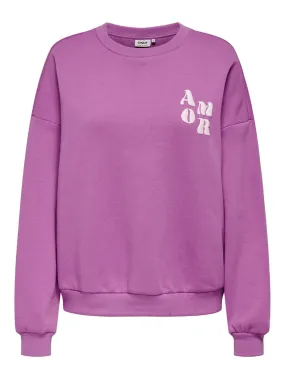 Onlmarey L/s O-neck Print Box Cs Sw - Magenta